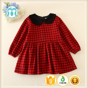 high fashion winter children wool long sleeve dress for kids clothing